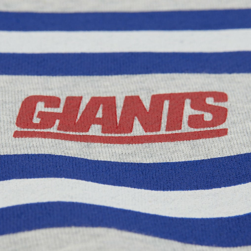 New York Giants All Over Print Vintage Fleece Crewneck Sweatshirt Heather Gray - Mitchell & Ness