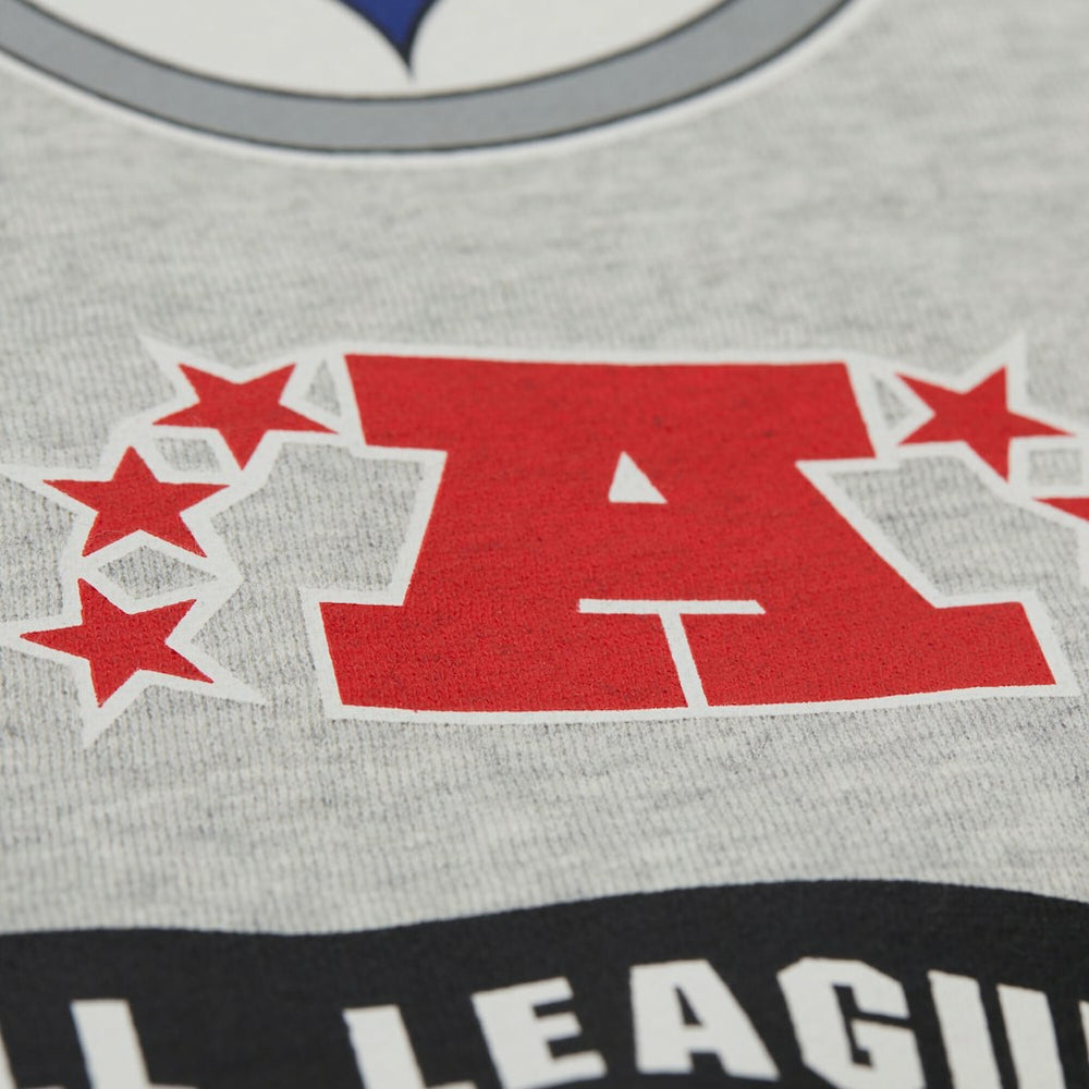 Pittsburgh Steelers All Over Print Vintage Fleece Crewneck Sweatshirt Heather Gray - Mitchell & Ness