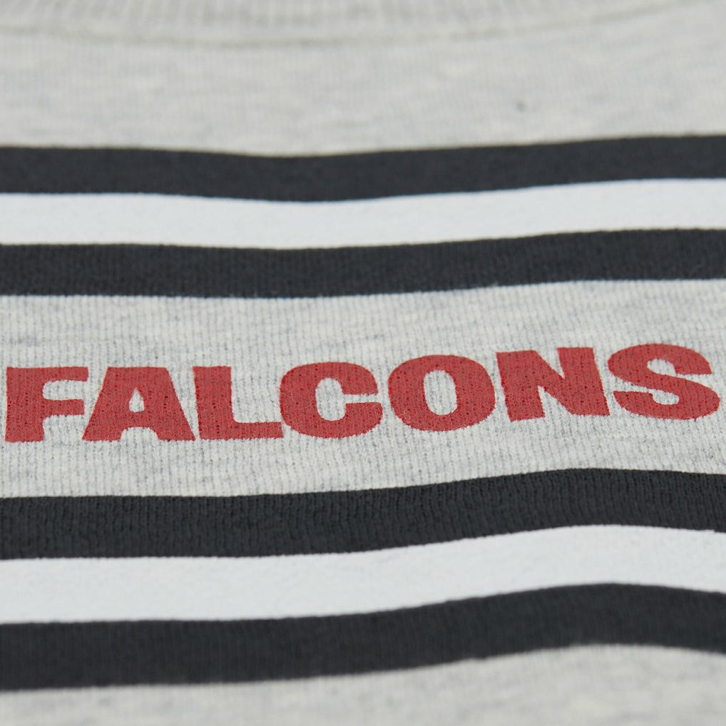 Atlanta Falcons All Over Print Vintage Fleece Crewneck Sweatshirt Heather Gray - Mitchell & Ness