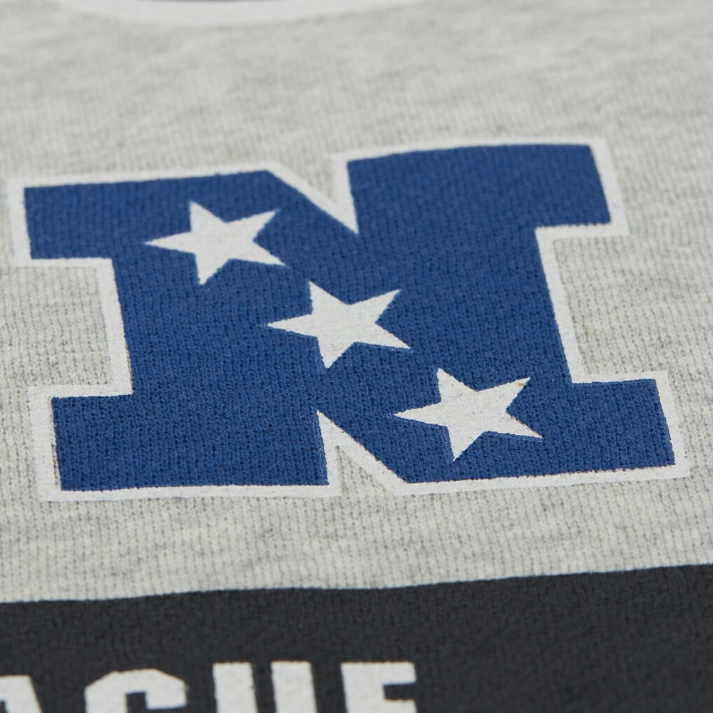 Atlanta Falcons All Over Print Vintage Fleece Crewneck Sweatshirt Heather Gray - Mitchell & Ness