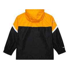 Pittsburgh Steelers Tie Breaker Vintage Logo Lightweight Anorak Half-Zip Windbreaker Gold/Black - Mitchell & Ness