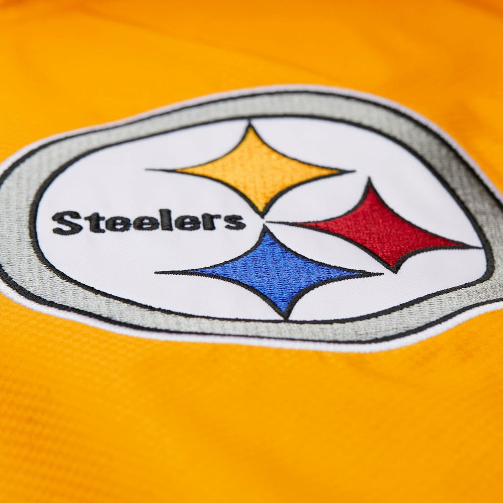 Pittsburgh Steelers Tie Breaker Vintage Logo Lightweight Anorak Half-Zip Windbreaker Gold/Black - Mitchell & Ness