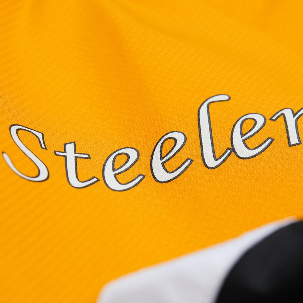 Pittsburgh Steelers Tie Breaker Vintage Logo Lightweight Anorak Half-Zip Windbreaker Gold/Black - Mitchell & Ness
