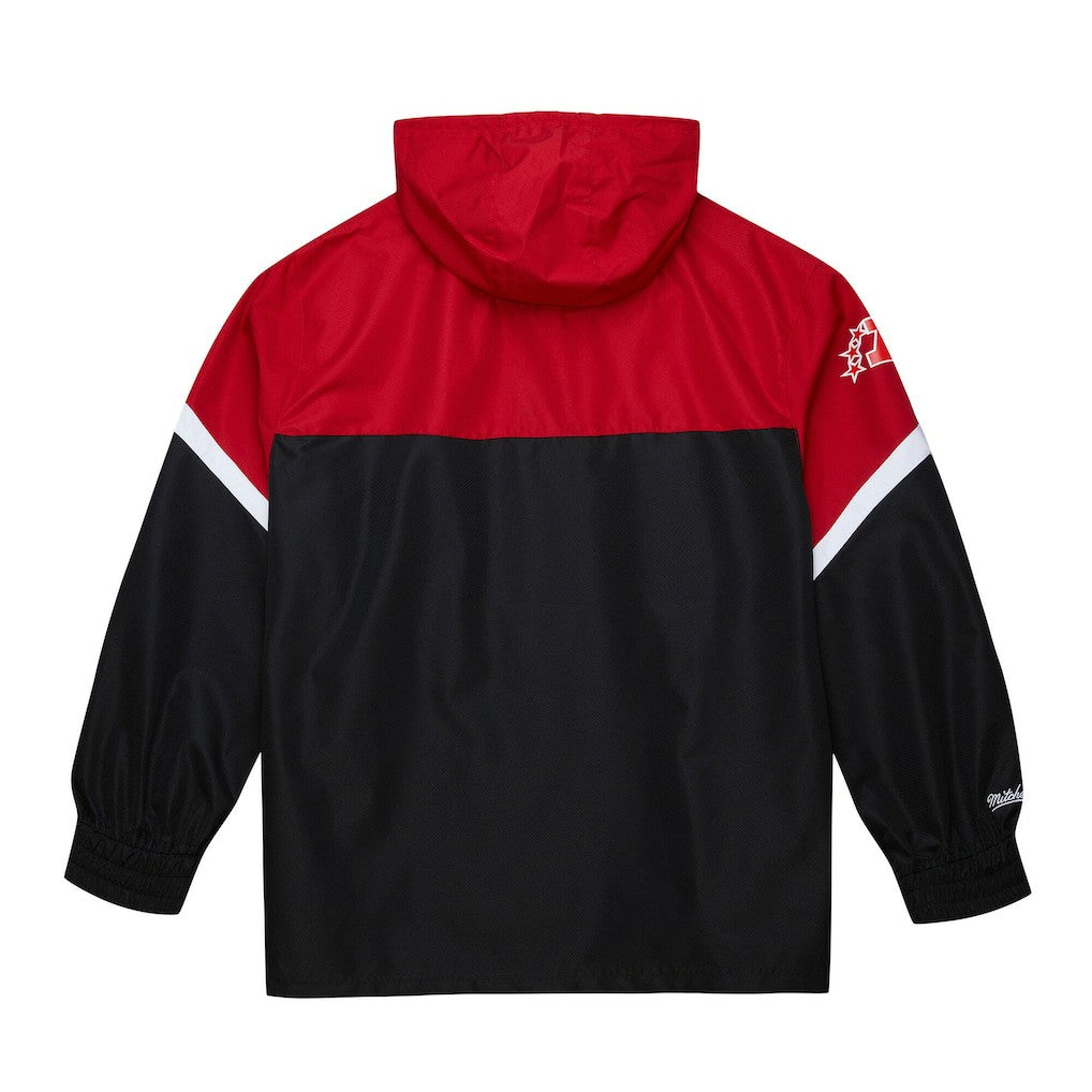 Kansas City Chiefs Tie Breaker Vintage Logo Lightweight Anorak Half-Zip Windbreaker Red/Black - Mitchell & Ness