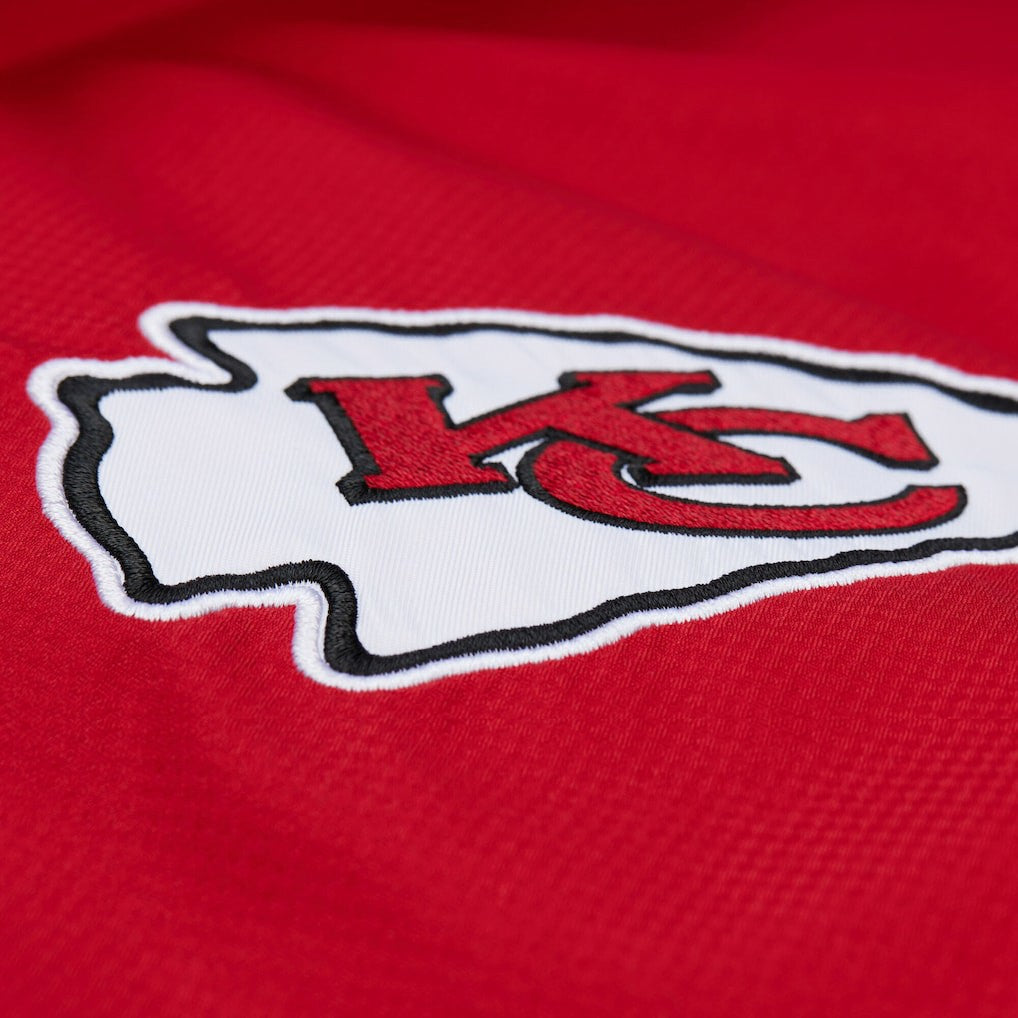 Kansas City Chiefs Tie Breaker Vintage Logo Lightweight Anorak Half-Zip Windbreaker Red/Black - Mitchell & Ness