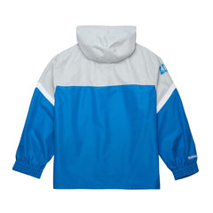 Detroit Lions Tie Breaker Vintage Logo Lightweight Anorak Half-Zip Windbreaker Silver/Blue - Mitchell & Ness