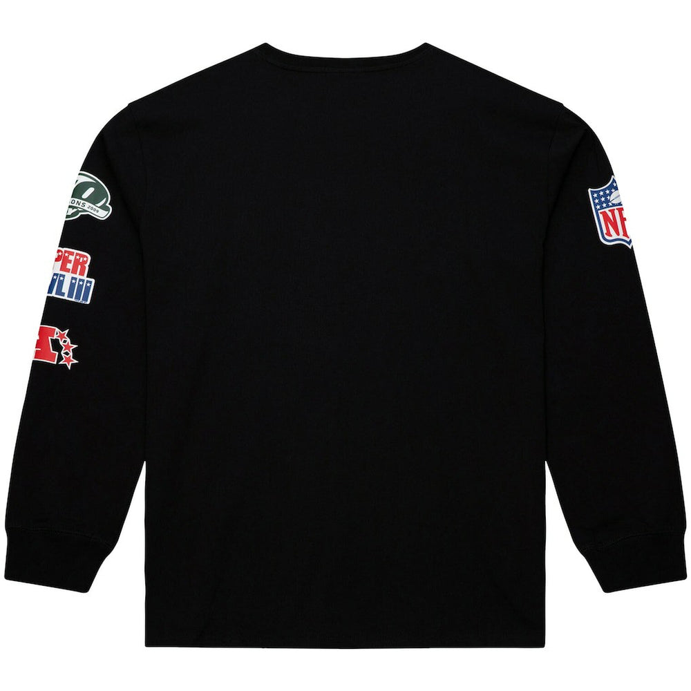 New York Jets Training Camp Vintage Logos Long Sleeve T-Shirt Black - Mitchell & Ness