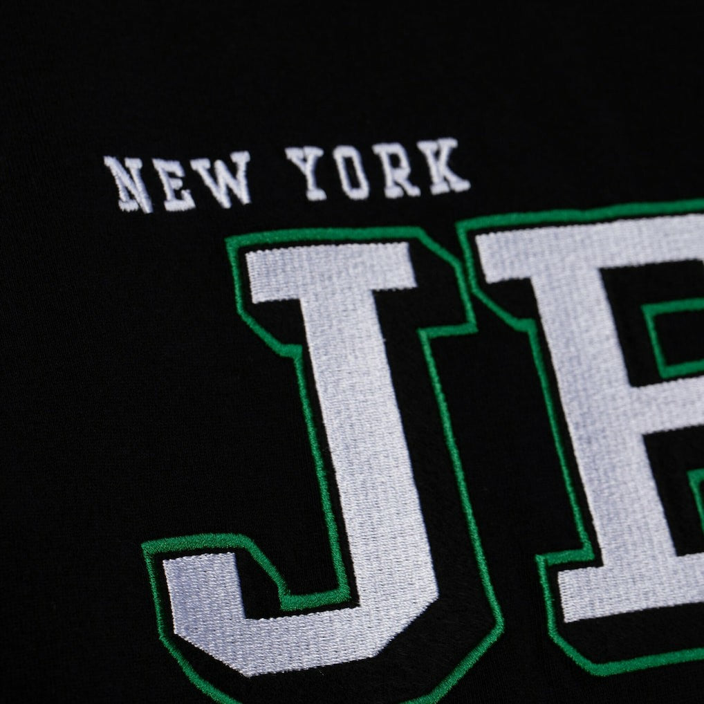 New York Jets Training Camp Vintage Logos Long Sleeve T-Shirt Black - Mitchell & Ness
