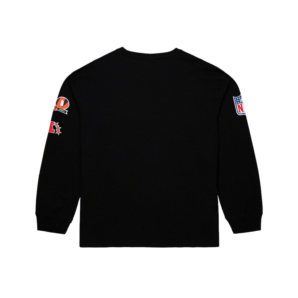 Cincinnati Bengals Training Camp Vintage Logos Long Sleeve T-Shirt Black - Mitchell & Ness
