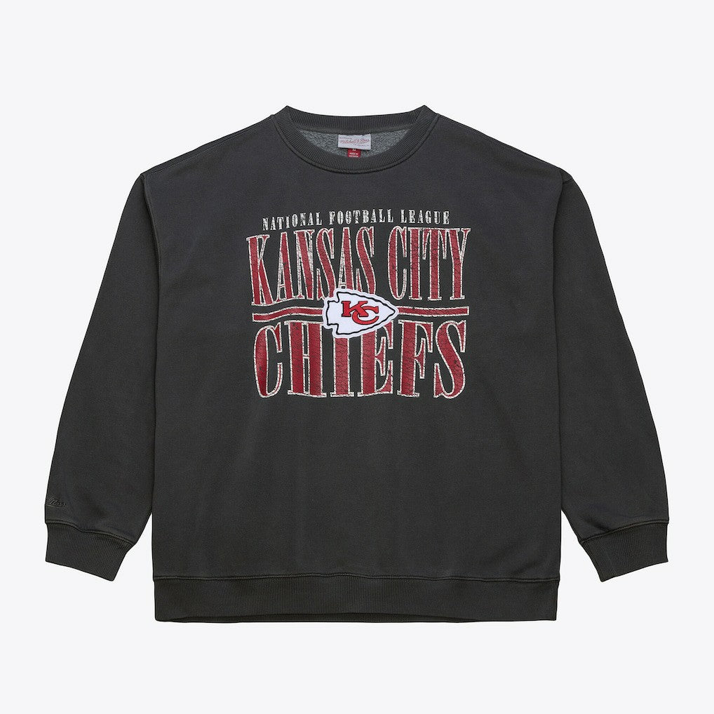 Kansas City Chiefs Downtown Collection Fleece Sweatshirt Black - Mitchell & Ness