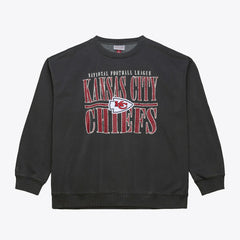 Kansas City Chiefs Downtown Collection Fleece Sweatshirt Black - Mitchell & Ness