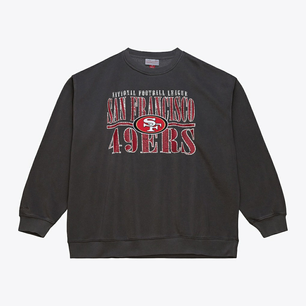 San Francisco 49ers Downtown Collection Fleece Sweatshirt Black - Mitchell & Ness
