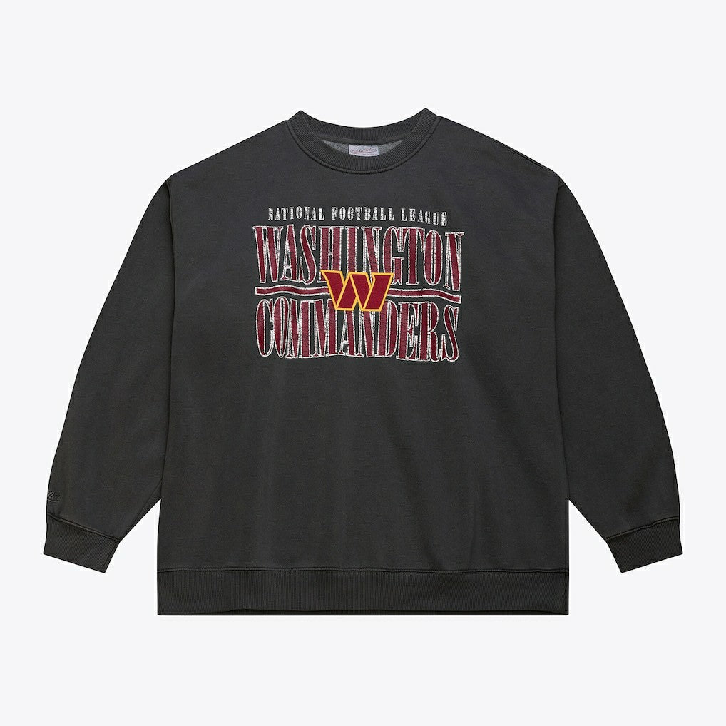 Washington Commanders Downtown Collection Fleece Sweatshirt Black - Mitchell & Ness