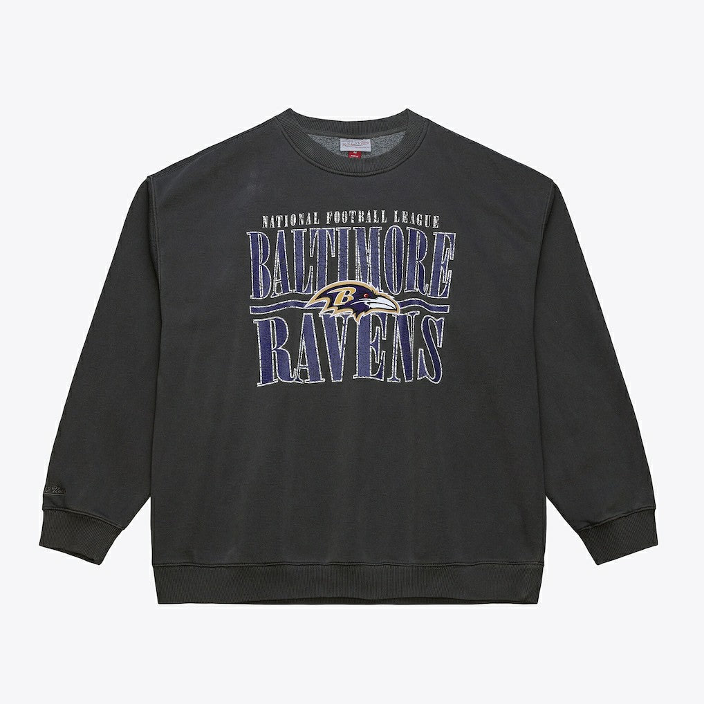 Baltimore Ravens Downtown Collection Fleece Sweatshirt Black - Mitchell & Ness