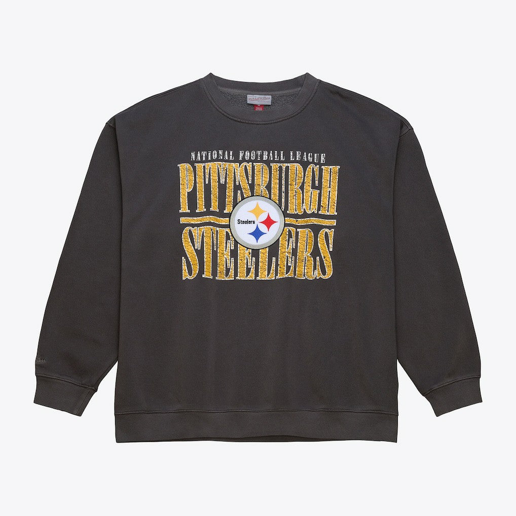 Pittsburgh Steelers Downtown Collection Fleece Sweatshirt Black - Mitchell & Ness
