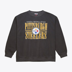 Pittsburgh Steelers Downtown Collection Fleece Sweatshirt Black - Mitchell & Ness