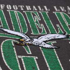 Philadelphia Eagles Downtown Crew Vintage Logo Sweatshirt Black - Mitchell & Ness
