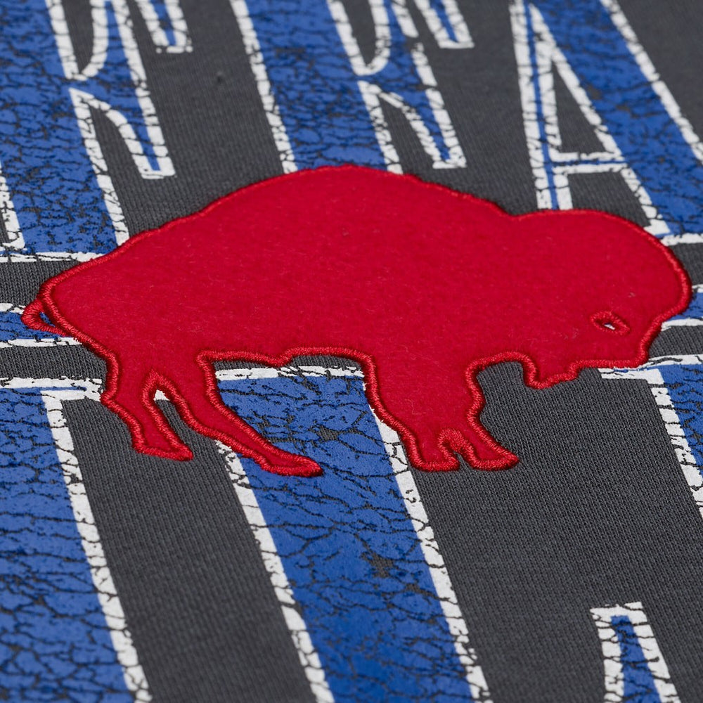 Buffalo Bills Downtown Crew Vintage Logo Sweatshirt Black - Mitchell & Ness