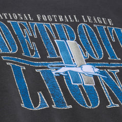 Detroit Lions Downtown Crew Vintage Logo Sweatshirt Black - Mitchell & Ness