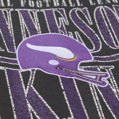 Minnesota Vikings Downtown Crew Vintage Logo Sweatshirt Black - Mitchell & Ness
