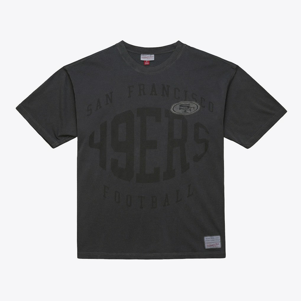 San Francisco 49ers Downtown Collection Premium T-Shirt Black - Mitchell & Ness