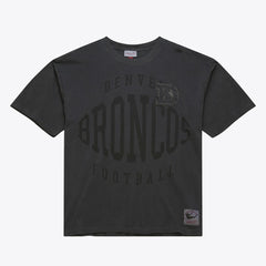 Denver Broncos Downtown Collection Premium Vintage Logo T-Shirt Black - Mitchell & Ness