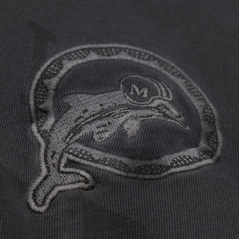 Miami Dolphins Downtown Collection Premium Vintage Logo T-Shirt Black - Mitchell & Ness