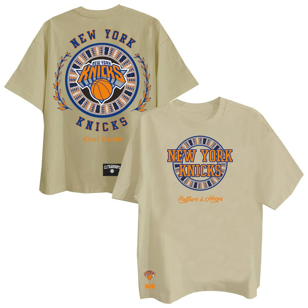 NBA - New York Knicks Two Hype Worldwide Collection Premium T-Shirt - Khaki