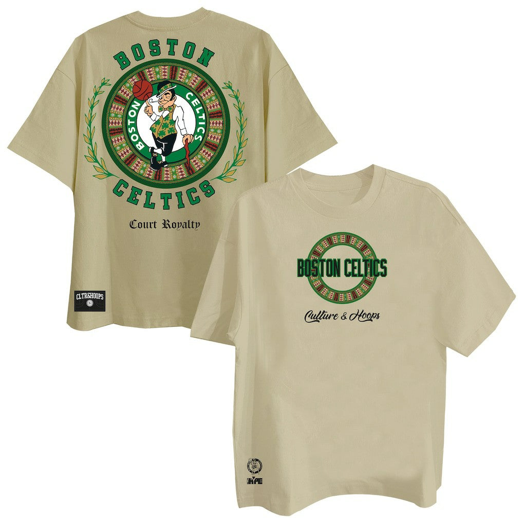 NBA - Boston Celtics Two Hype Worldwide Collection Premium T-Shirt - Khaki