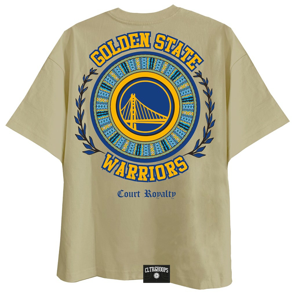 NBA - Golden State Warriors Two Hype Worldwide Collection Premium T-Shirt - Khaki