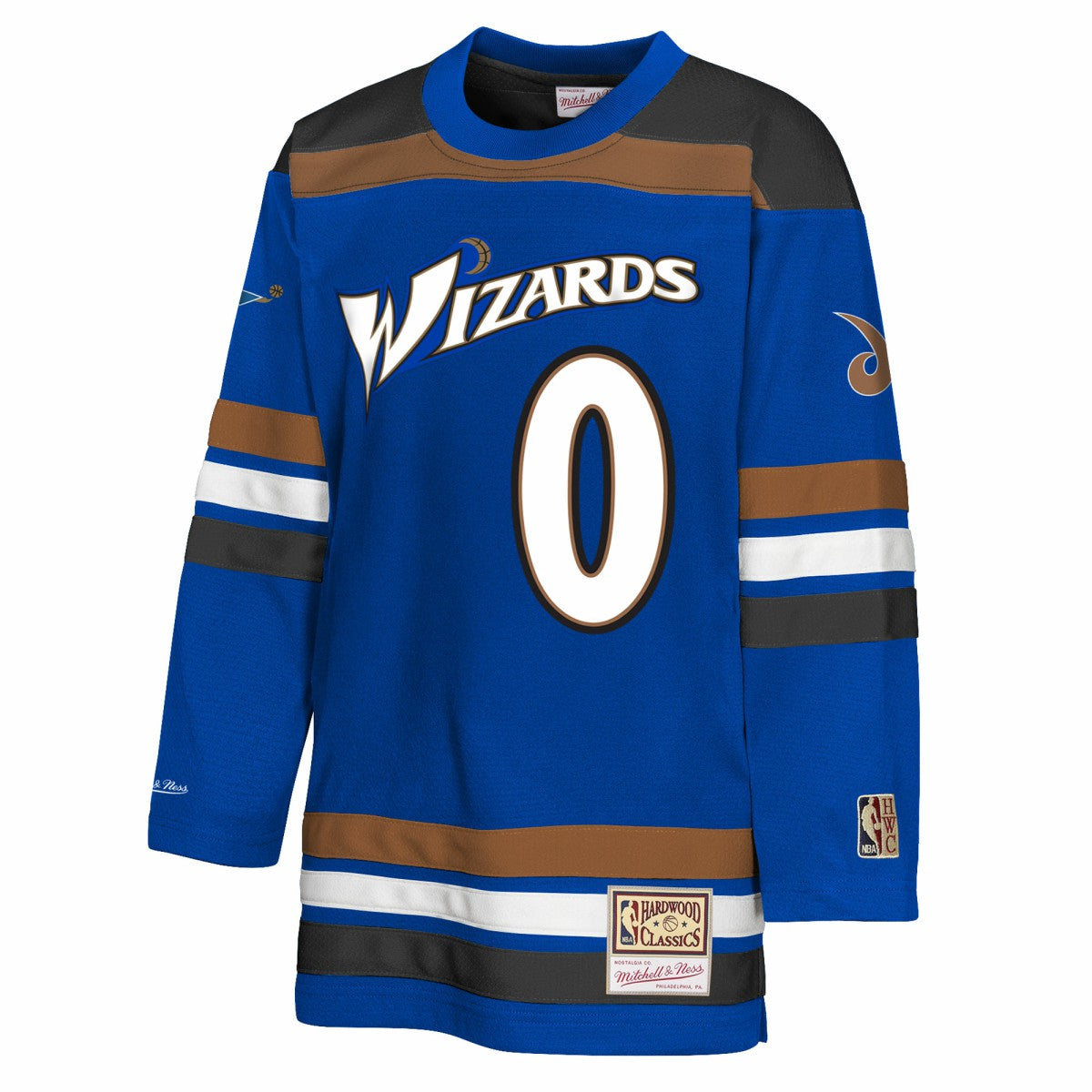 Mitchell & Ness - Gilbert Arenas Washington Wizards Youth Maxxed Out 2.0 Fashion Hockey Jersey - Blue