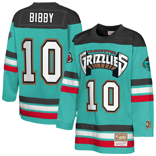 Mike Bibby Memphis Grizzlies Youth Maxxed Out 2.0 Fashion Hockey Jersey - Turquoise | NBA Jerseys