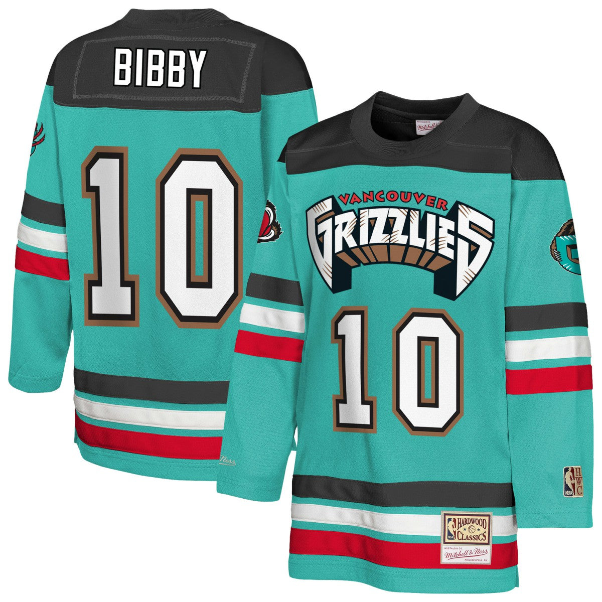 Mitchell & Ness - Mike Bibby Memphis Grizzlies Youth Maxxed Out 2.0 Fashion Hockey Jersey - Turquoise