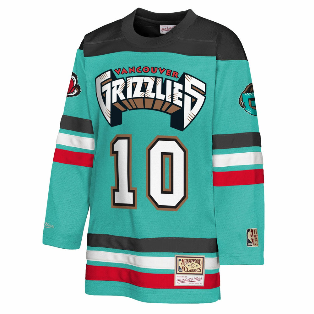Mitchell & Ness - Mike Bibby Memphis Grizzlies Youth Maxxed Out 2.0 Fashion Hockey Jersey - Turquoise