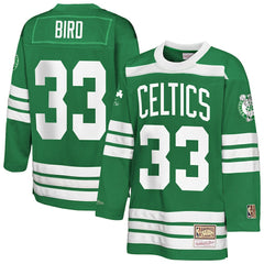 Mitchell & Ness - Larry Bird Boston Celtics Youth Maxxed Out 2.0 Fashion Hockey Jersey - Kelly Green
