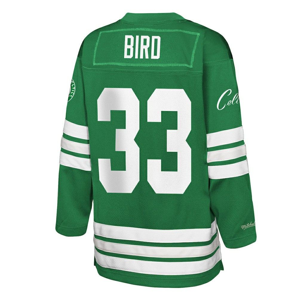 Larry Bird Boston Celtics Youth Maxxed Out 2.0 Fashion Hockey Jersey - Kelly Green | NBA Jerseys