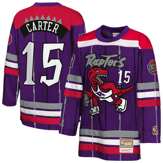 Vince Carter Toronto Raptors Youth Maxxed Out 2.0 Fashion Hockey Jersey - Purple | NBA Jerseys