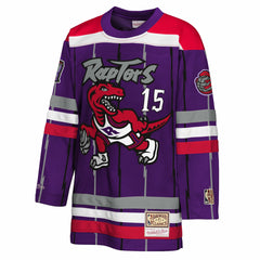 Mitchell & Ness - Vince Carter Toronto Raptors Youth Maxxed Out 2.0 Fashion Hockey Jersey - Purple