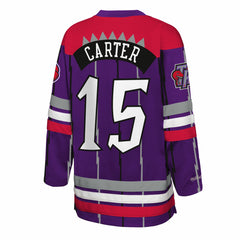 Mitchell & Ness - Vince Carter Toronto Raptors Youth Maxxed Out 2.0 Fashion Hockey Jersey - Purple