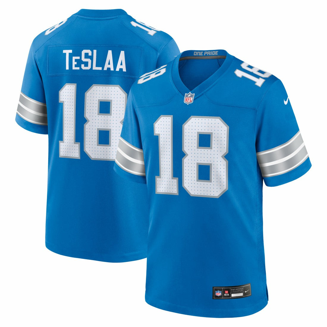 Isaac TeSlaa Detroit Lions Game Player Jersey Blue - Nike