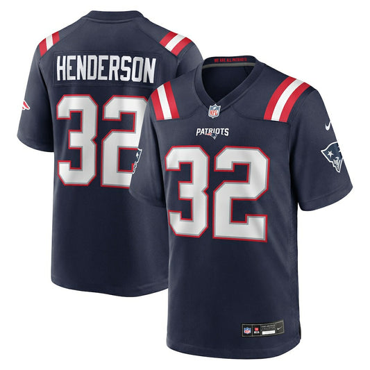 TreVeyon Henderson New England Patriots 2025 NFL Draft Game Jersey - Navy | NFL Jerseys
