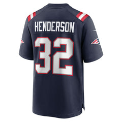 TreVeyon Henderson New England Patriots 2025 NFL Draft Game Jersey Navy - Nike