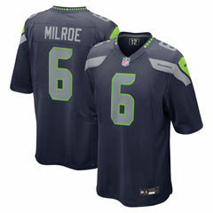 Jalen Milroe Seattle Seahawks 2025 NFL Draft Game Jersey College Navy - Nike