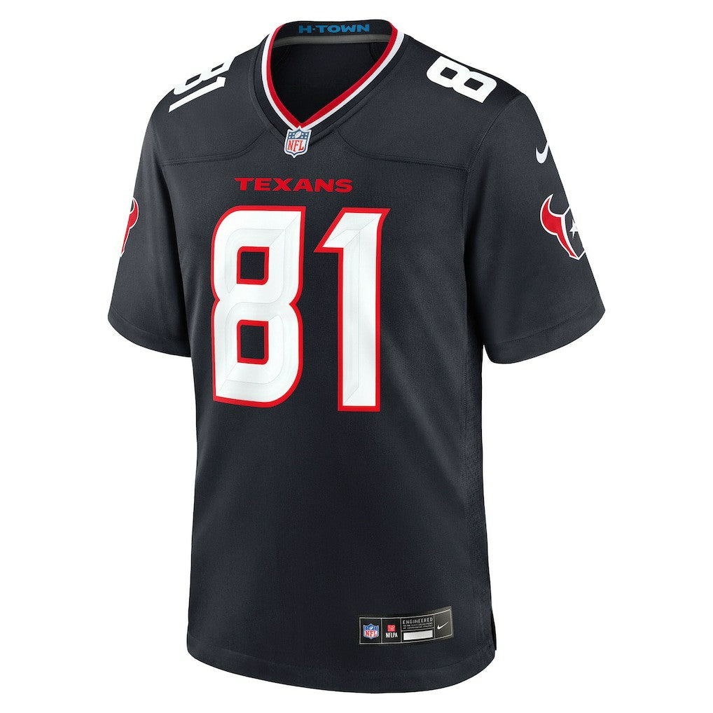 Jayden Higgins Houston Texans Game Jersey - Navy | NFL Jerseys