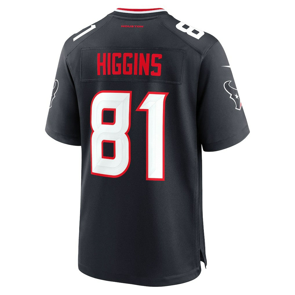 Jayden Higgins Houston Texans Game Jersey - Navy | NFL Jerseys