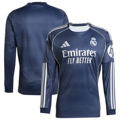 Adidas Real Madrid 2025/26 Home Long Sleeve Replica Jerseys - Blue