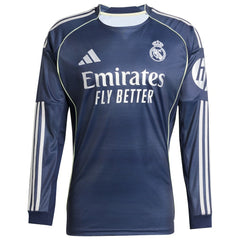 Adidas Real Madrid 2025/26 Home Long Sleeve Replica Jerseys - Blue