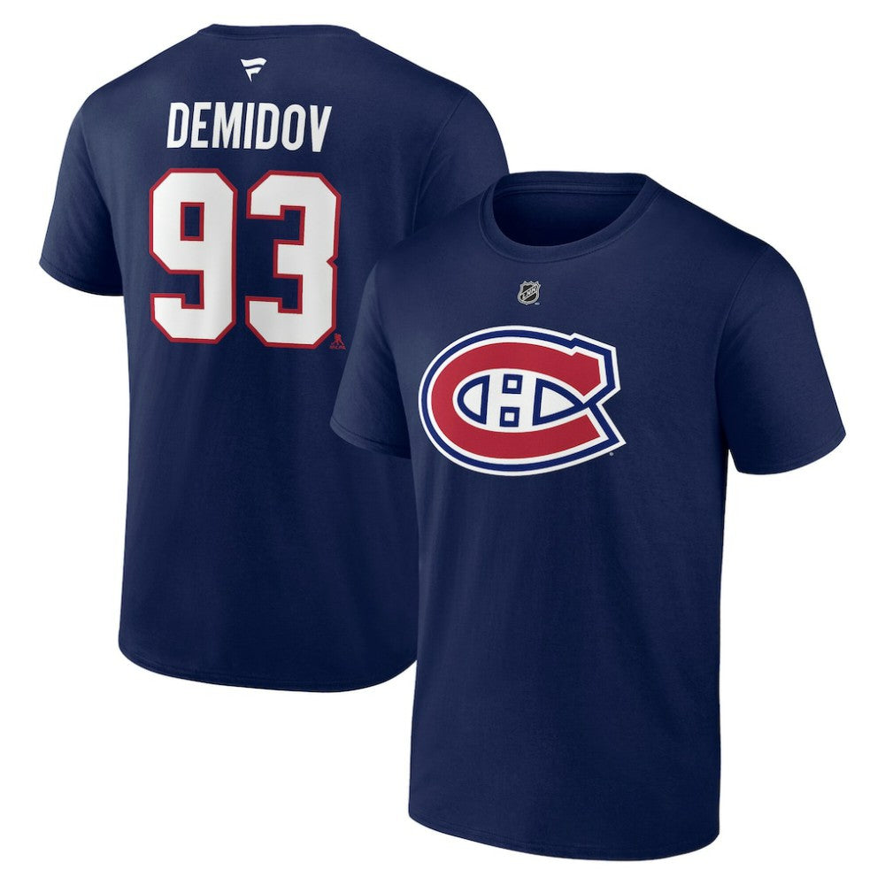 Ivan Demidov Montreal Canadiens - Fanatics Authentic Stack Name & Number T-Shirt Navy