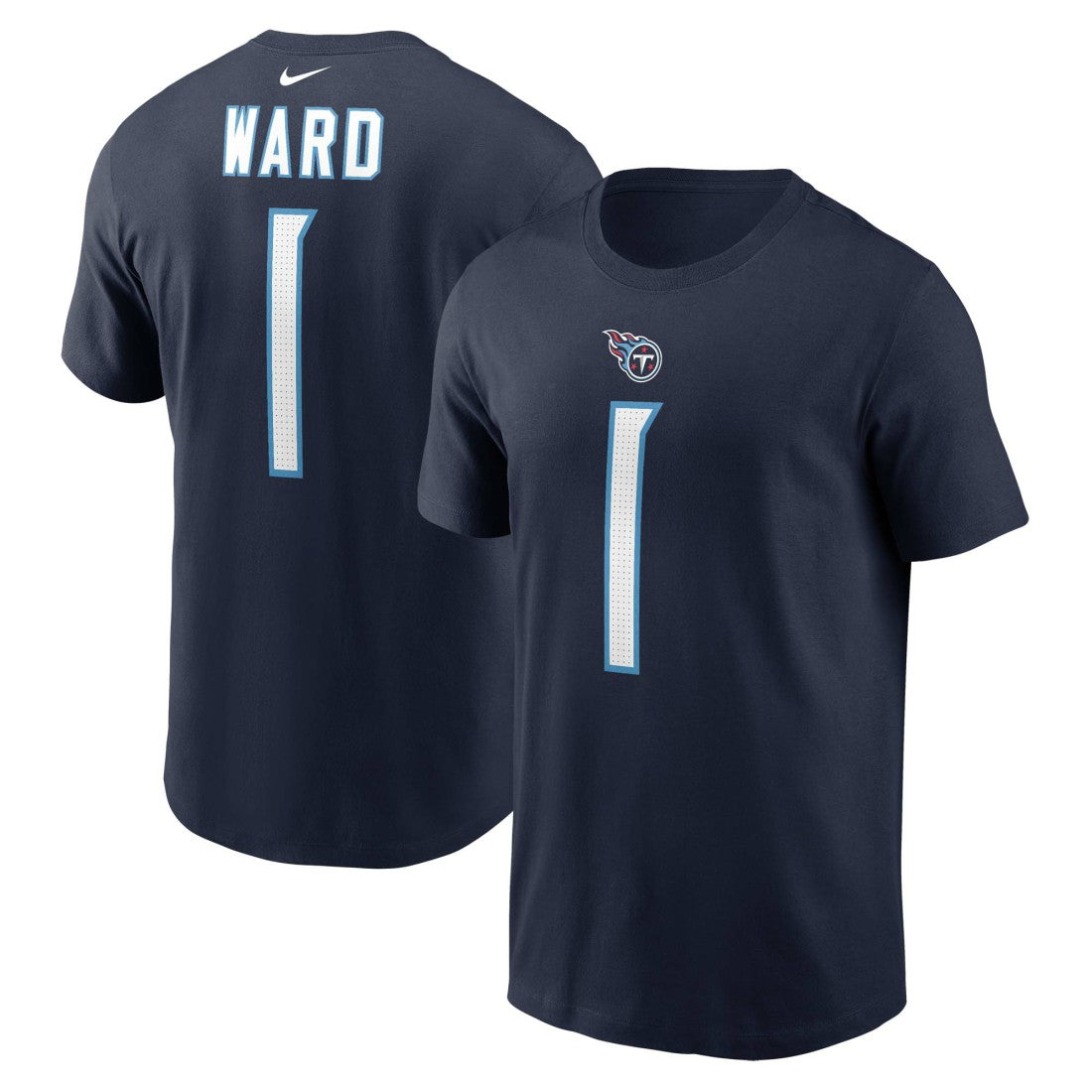 Cameron Ward Tennessee Titans Name & Number T-Shirt Navy - Nike