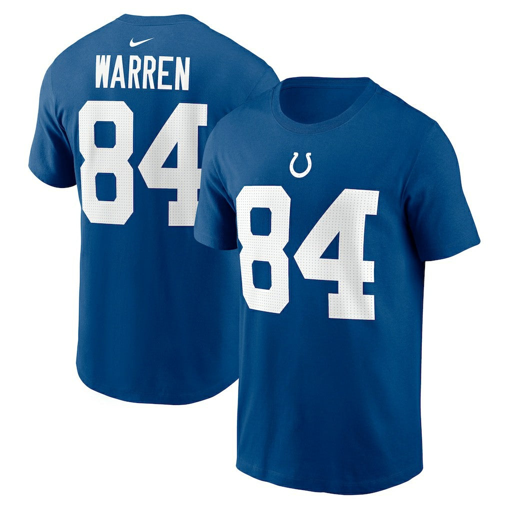Tyler Warren Indianapolis Colts Name & Number T-Shirt Royal - Nike